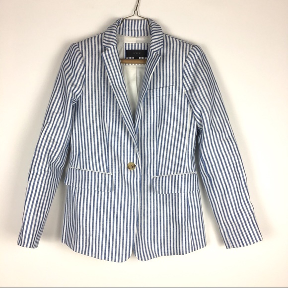J. Crew regent blazer linen striped - Picture 2 of 6